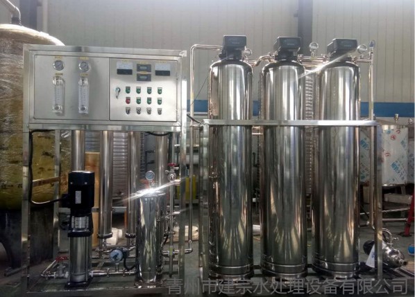 1噸全不銹鋼單級(jí)反滲透帶軟化